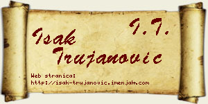 Isak Trujanović vizit kartica